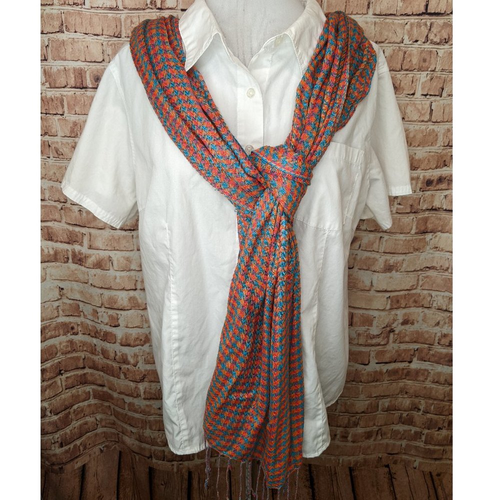 Multi-Color Scarf 82 long by 20 Wide with Tassels